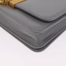 Bottega Veneta Mini The Classic Shoulder Bag Leather Gray Gold Auth BA16983V-11