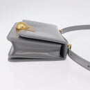 Bottega Veneta Mini The Classic Shoulder Bag Leather Gray Gold Auth BA16983V-4