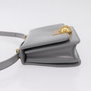 Bottega Veneta Mini The Classic Shoulder Bag Leather Gray Gold Auth BA16983V-5