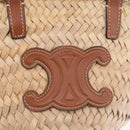 CELINE Teen Classic Panier Hand Bag Raffia Beige Brown Auth BA16985V-16