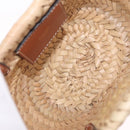CELINE Teen Classic Panier Hand Bag Raffia Beige Brown Auth BA16985V-18