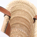 CELINE Teen Classic Panier Hand Bag Raffia Beige Brown Auth BA16985V-19