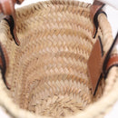 CELINE Teen Classic Panier Hand Bag Raffia Beige Brown Auth BA16985V-20