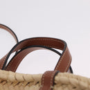 CELINE Teen Classic Panier Hand Bag Raffia Beige Brown Auth BA16985V-8