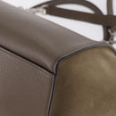 CELINE Trapeze Hand Bag Suede 2way Beige Silver Auth BA16986V-15