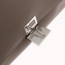 CELINE Trapeze Hand Bag Suede 2way Beige Silver Auth BA16986V-18
