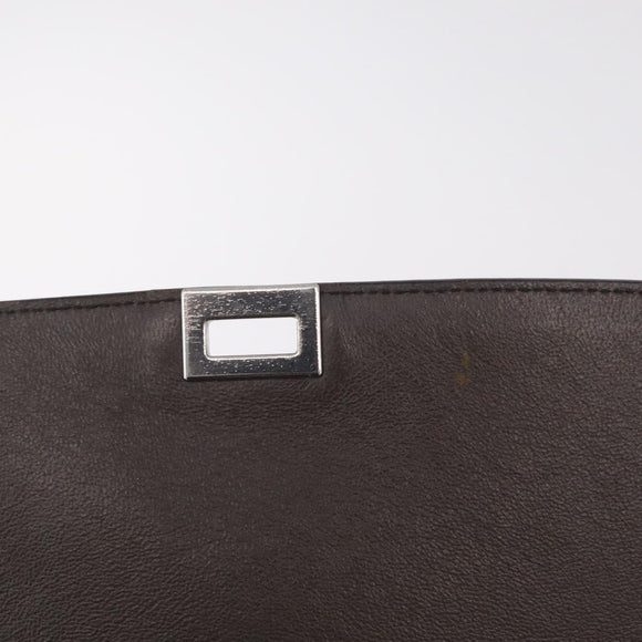 CELINE Trapeze Hand Bag Suede 2way Beige Silver Auth BA16986V