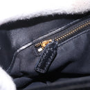 Saint Laurent Lulu Shoulder Bag Velvet Black Gold 467072 Auth BA16988V-26