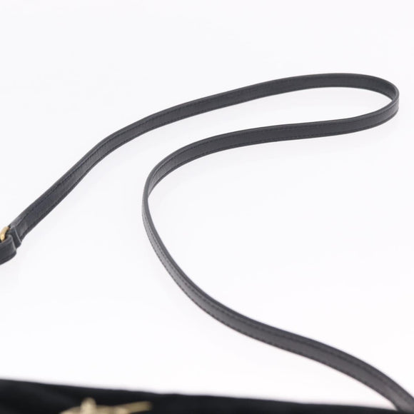Saint Laurent Lulu Shoulder Bag Velvet Black Gold 467072 Auth BA16988V