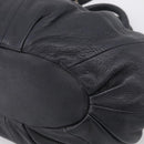 CELINE Pillow Small Hand Bag Leather 2way Black Silver Auth BA16996A-12
