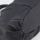 CELINE Pillow Small Hand Bag Leather 2way Black Silver Auth BA16996A-13