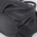 CELINE Pillow Small Hand Bag Leather 2way Black Silver Auth BA16996A-14