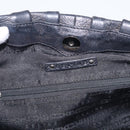 CELINE Pillow Small Hand Bag Leather 2way Black Silver Auth BA16996A-17