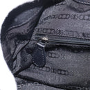 CELINE Pillow Small Hand Bag Leather 2way Black Silver Auth BA16996A-21