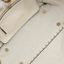 Valentino Rock Studs Hand Bag Leather 2way White Gold Auth BA16999A-20