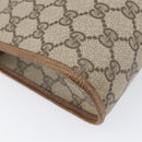 GUCCI GG Supreme Clutch Bag PVC Beige Gold 97 01 037 Auth BA17000-11