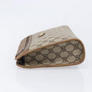 GUCCI GG Supreme Clutch Bag PVC Beige Gold 97 01 037 Auth BA17000-5