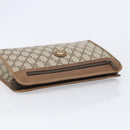 GUCCI GG Supreme Clutch Bag PVC Beige Gold 97 01 037 Auth BA17000-6