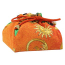 Gianni Versace Purse Pouch Canvas Orange Gold Auth BA17003A-1