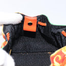 Gianni Versace Purse Pouch Canvas Orange Gold Auth BA17003A-16
