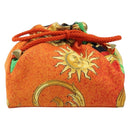 Gianni Versace Purse Pouch Canvas Orange Gold Auth BA17003A-2