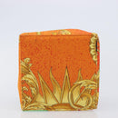 Gianni Versace Purse Pouch Canvas Orange Gold Auth BA17003A-7
