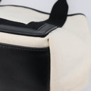 Balenciaga Navy Cabas S Hand Bag Canvas White Black 339933 Auth BA17006A-10
