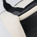 Balenciaga Navy Cabas S Hand Bag Canvas White Black 339933 Auth BA17006A-11