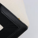 Balenciaga Navy Cabas S Hand Bag Canvas White Black 339933 Auth BA17006A-15