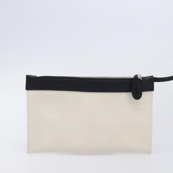 Balenciaga Navy Cabas S Hand Bag Canvas White Black 339933 Auth BA17006A