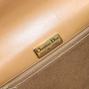 Christian Dior Hand Bag Leather Beige Gold Auth BA17007-17