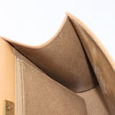 Christian Dior Hand Bag Leather Beige Gold Auth BA17007-19