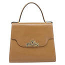 Christian Dior Hand Bag Leather Beige Gold Auth BA17007-2