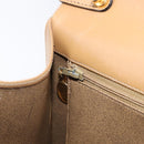 Christian Dior Hand Bag Leather Beige Gold Auth BA17007-21