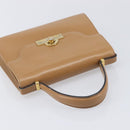 Christian Dior Hand Bag Leather Beige Gold Auth BA17007-6