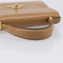 Christian Dior Hand Bag Leather Beige Gold Auth BA17007-7