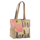 Salvatore Ferragamo Tote Bag Nylon Beige Gold Auth BA17008A-1