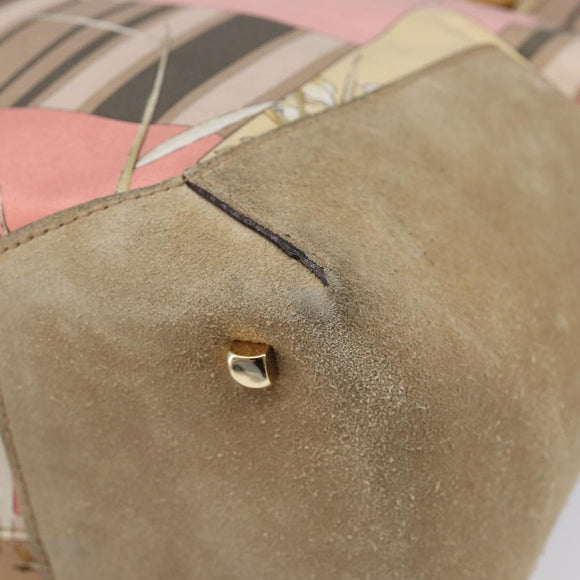 Salvatore Ferragamo Tote Bag Nylon Beige Gold Auth BA17008A