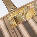 Salvatore Ferragamo Tote Bag Nylon Beige Gold Auth BA17008A-14
