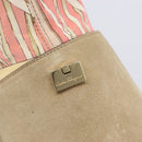 Salvatore Ferragamo Tote Bag Nylon Beige Gold Auth BA17008A-15