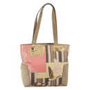 Salvatore Ferragamo Tote Bag Nylon Beige Gold Auth BA17008A-2