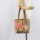 Salvatore Ferragamo Tote Bag Nylon Beige Gold Auth BA17008A-23