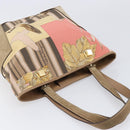 Salvatore Ferragamo Tote Bag Nylon Beige Gold Auth BA17008A-6