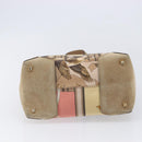 Salvatore Ferragamo Tote Bag Nylon Beige Gold Auth BA17008A-9