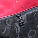 Salvatore Ferragamo Gancini Shoulder Bag Patent Bordeaux Silver Auth BA17014-19