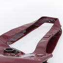Salvatore Ferragamo Gancini Shoulder Bag Patent Bordeaux Silver Auth BA17014-8