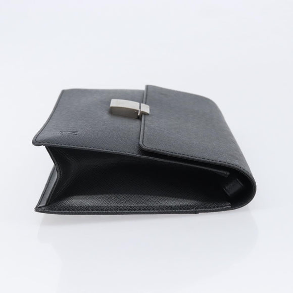 LOUIS VUITTON Taiga Selenga Clutch Bag Ardoise M30782 LV Auth BA17016A