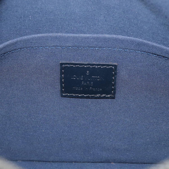 LOUIS VUITTON Monogram Mat Shelton Hand Bag Navy LV Auth BA17018