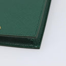 PRADA smartphone Pouch Safiano leather Green Gold Auth BA17022V-10