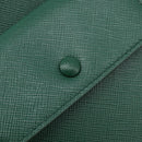 PRADA smartphone Pouch Safiano leather Green Gold Auth BA17022V-15